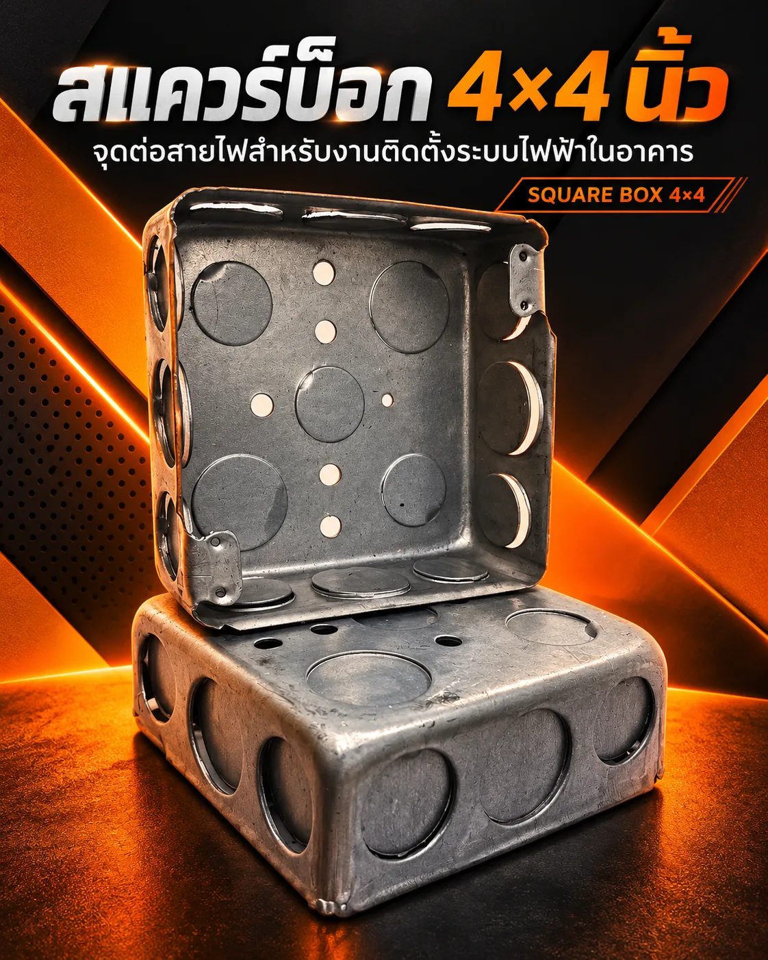 สแควร์บ็อก (Square Box) 4×4 นิ้ว ราคาถูกจากโรงงาน